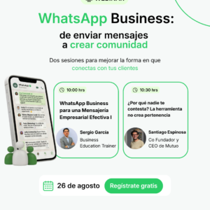 Webinar de ASEM sobre WhatsApp Business, comunicación empresarial y conexión con clientes.